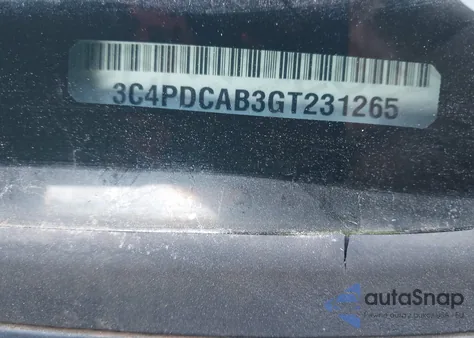 2016 Dodge Journey Se z USA, uszkodzony, nr VIN 3C4PDCAB3GT231265